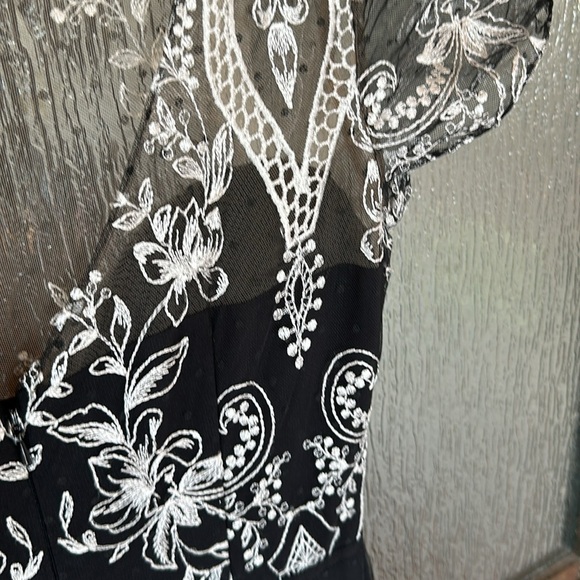 Marchesa Notte Embroidered Swiss Dot Tulle Gown size 4 - Picture 10 of 13